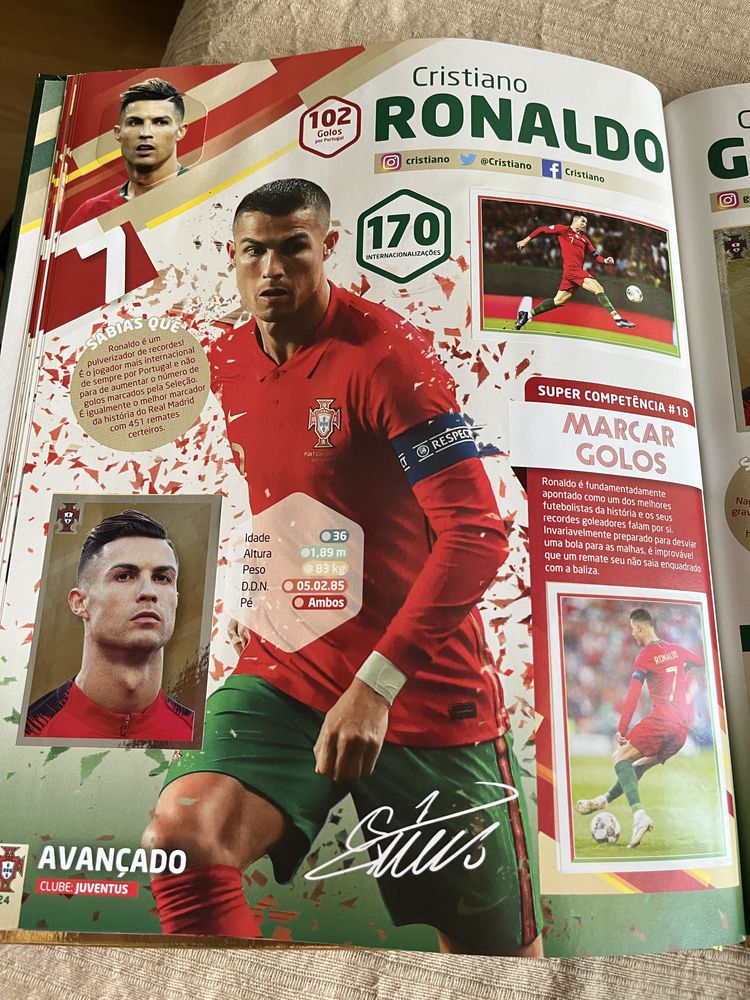 Cedernetas sporting e da selecao portuguesa