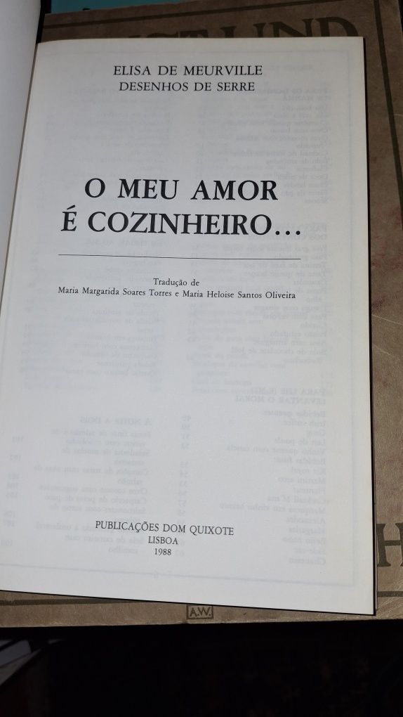 O meu amor cozinheiro livro receitas culinária Elisa Meurville