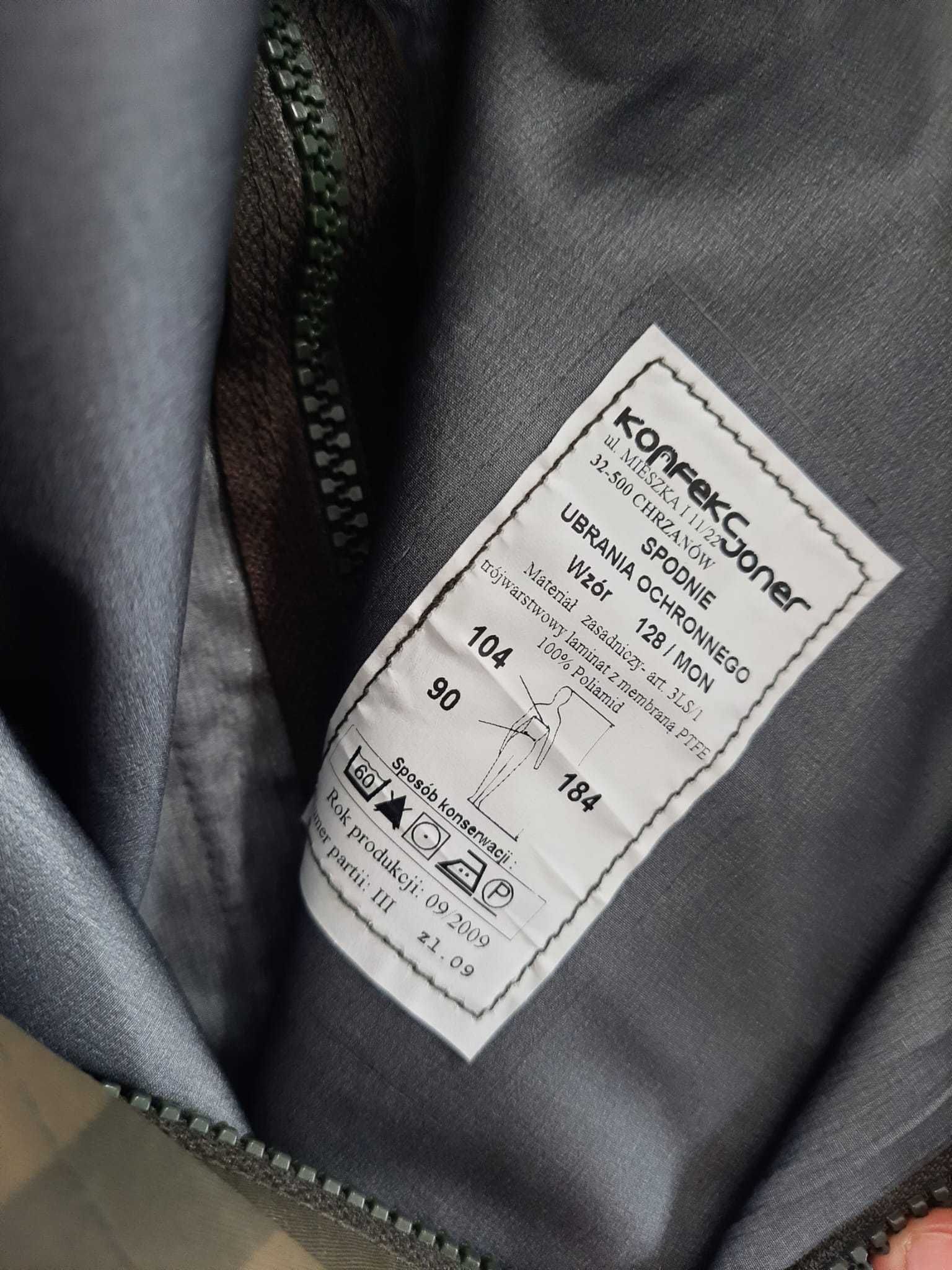 Spodnie ubrania ochronnego Gore-tex