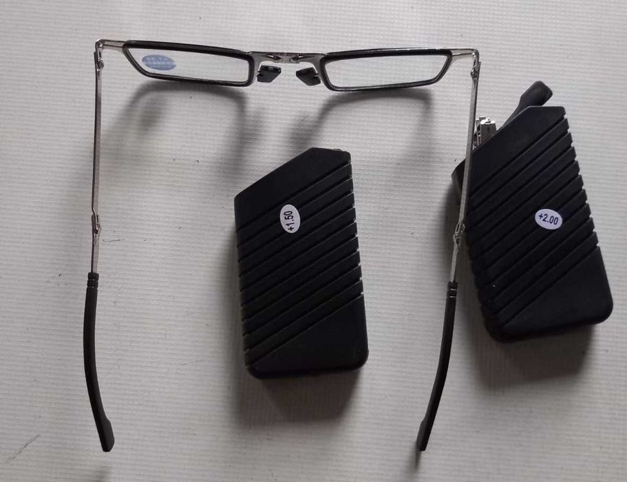 складні окуляри для читання з чохлом з діоптрією +1.5 +2.0 унісекс