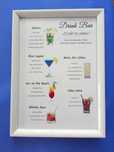 Karta A4 Drink Bar przepisy, menu, wesele, impreza, 18-nastka