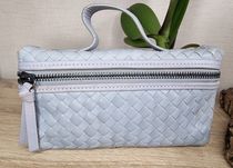 Косметичка шкіряна Bottega Veneta зі шкіри плетена