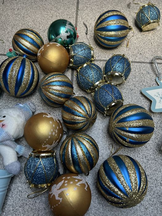 23 enfeites de Natal tons azul