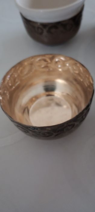 Piękne czareczki 6 szt platerowane