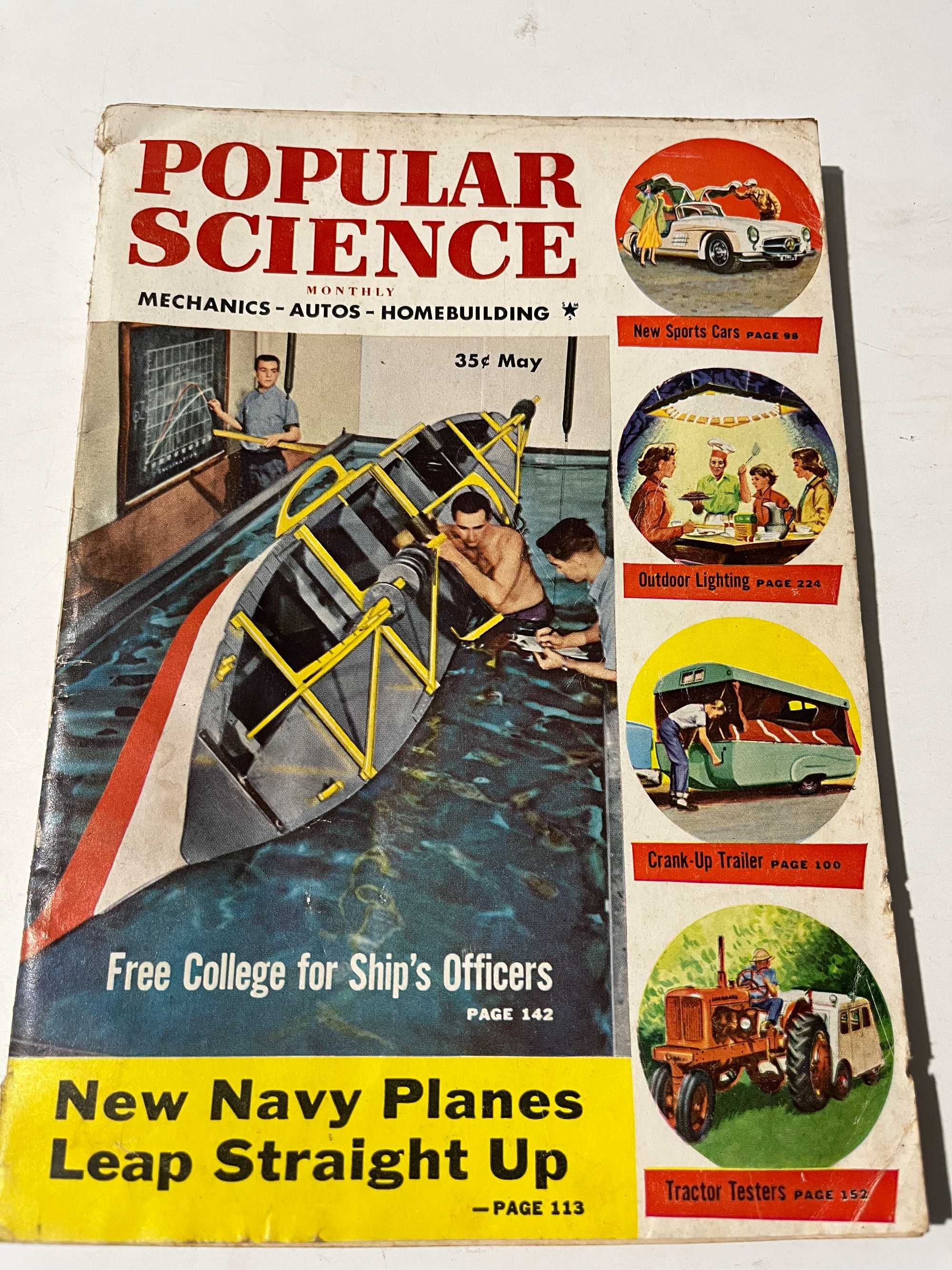 8 Revistas Popular Science de 1953 e 1954