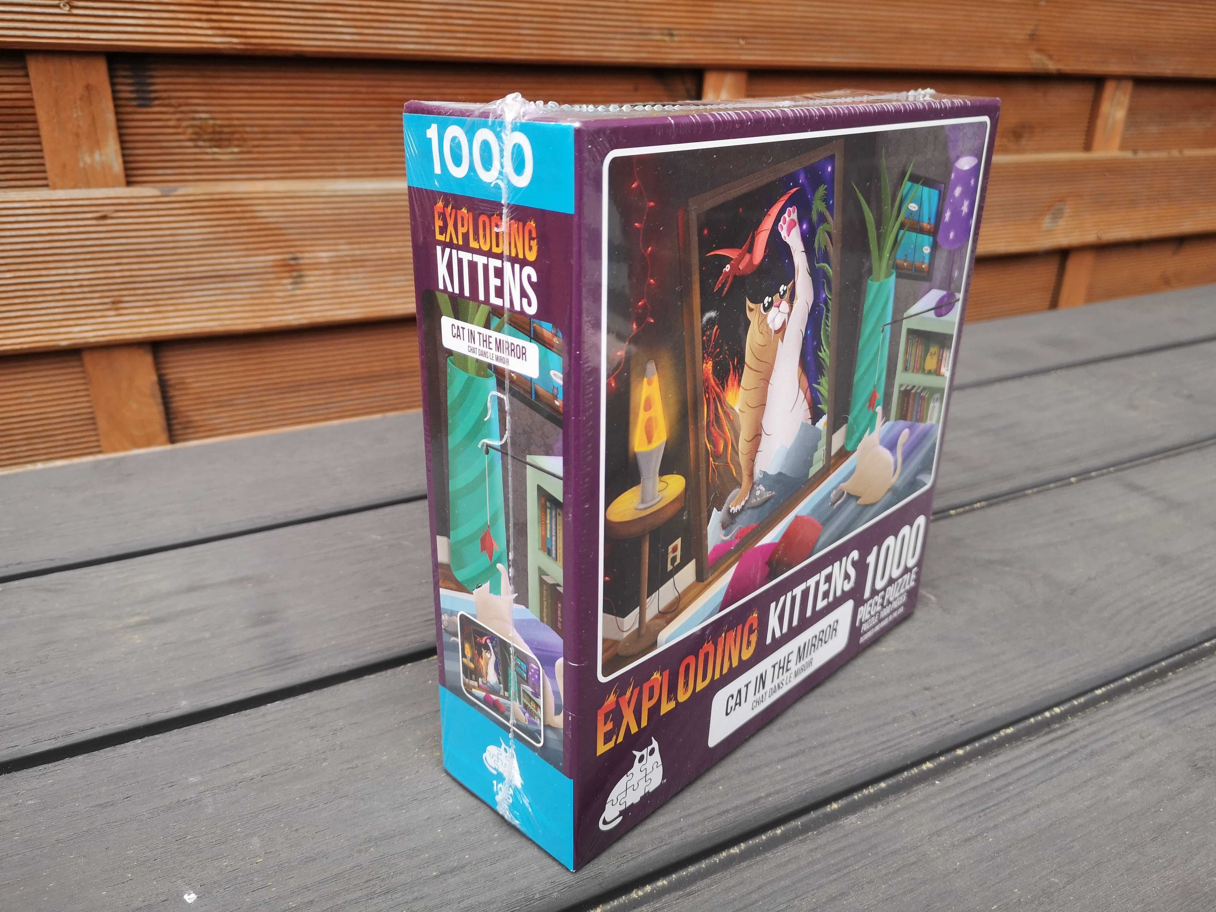 Puzzle 1000 Exploding Kittens NOWE folia Cat in the Mirror koty