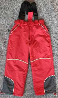 Spodnie czerwone narciarskie, na wzrost 128
