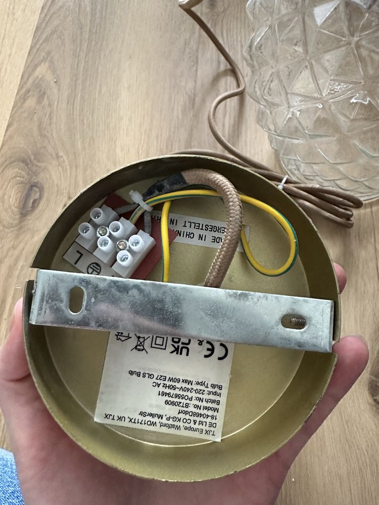 Lampa wisząca roślinny motyw
