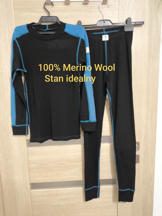Janus 164, Legginsy i koszulka, komplet wełniany, Wool Wełna