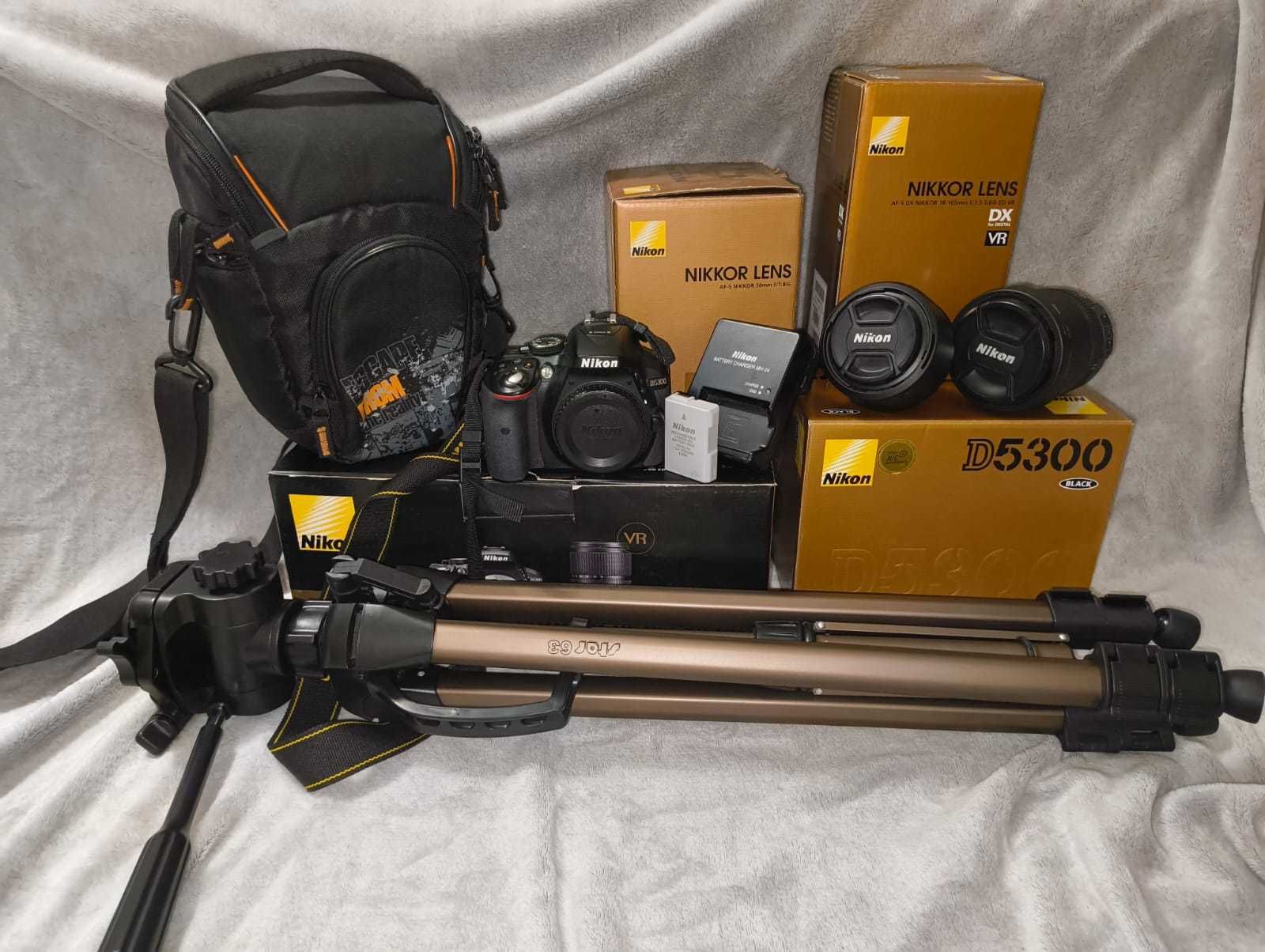 NIKON D5300 + 2 obiektywy + torba + statyw
