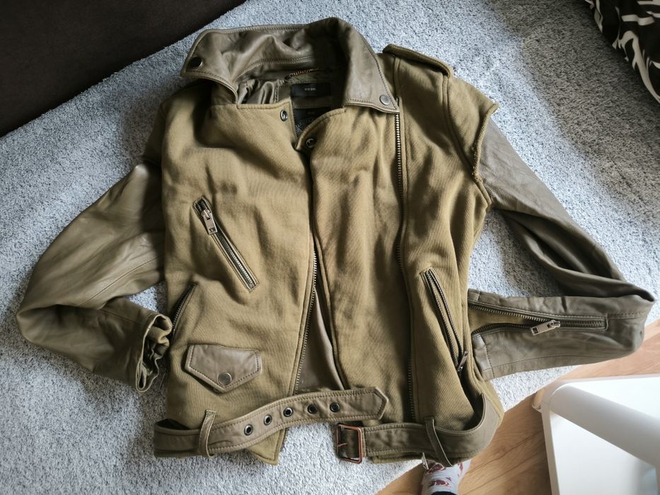 Diesel kurtka skórzana z materiałem damska s