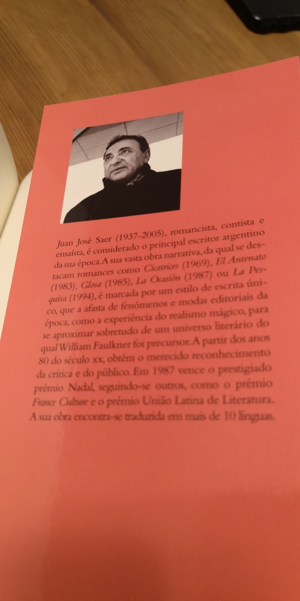 "Cicatrizes" de Juan José Saer, LIVRO NOVO