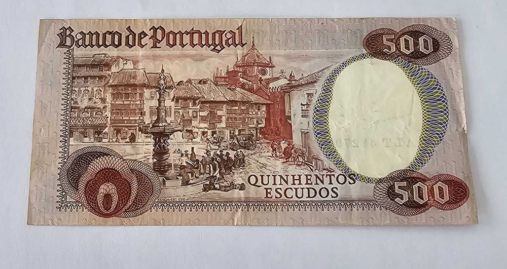 Nota de 500 escudos antigo