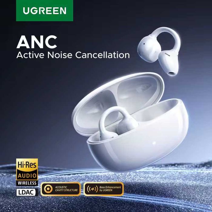 Спортивні TWS-навушники Ugreen ClipBuds Pro (LDAC,NC, 7.5/32 год,IPX5)