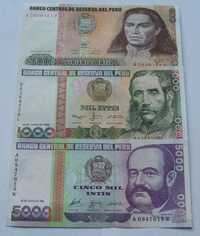 Banknoty PERU - Zestaw !!! Stan Bankowy UNC !!! Kolekcjonerskie