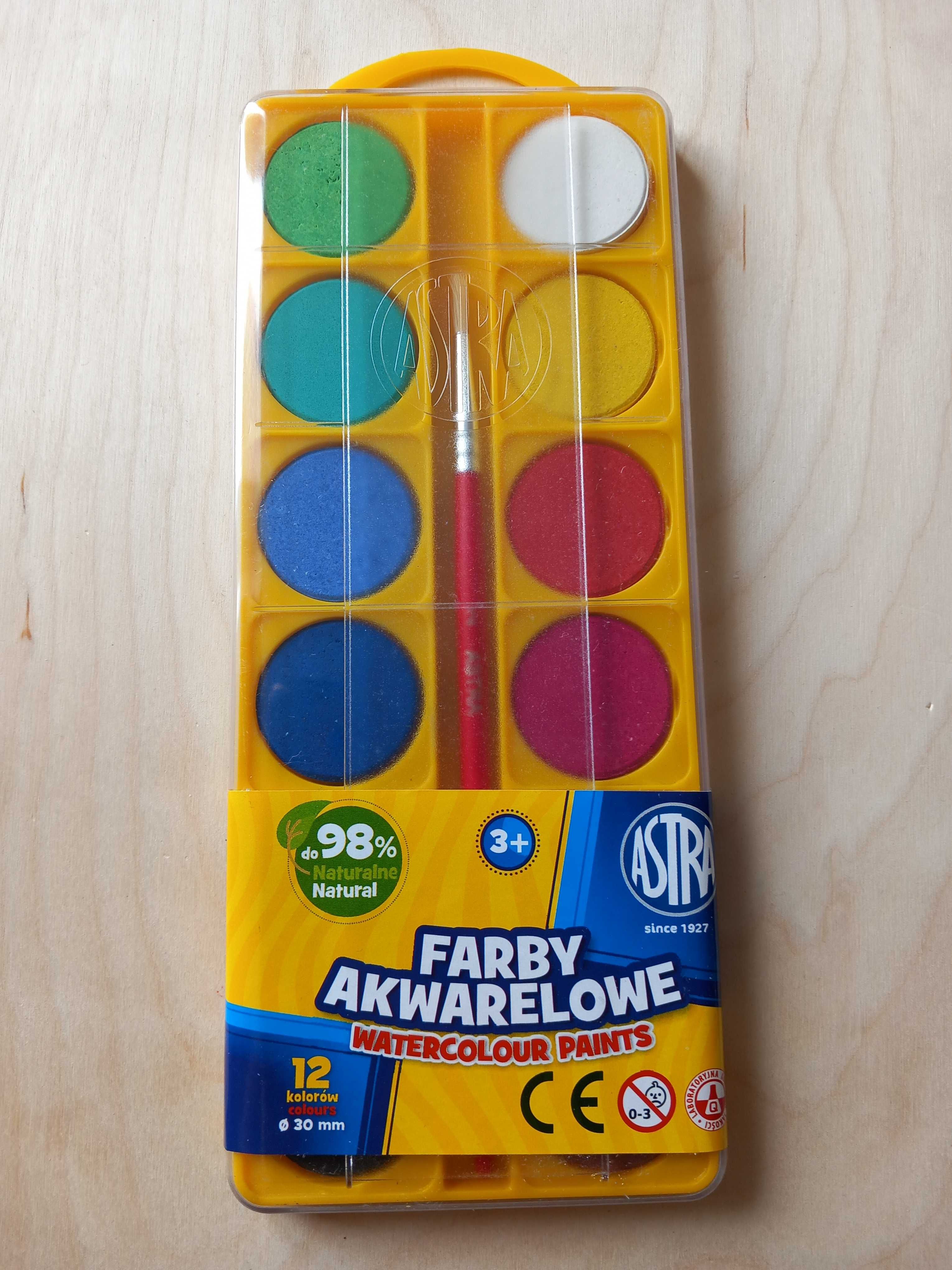 Farby akwarelowe 12 kolorów Astra