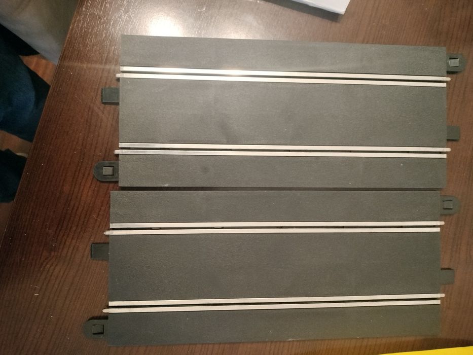 2 retas scalexctric sport novas e rails de proteção 1/32 slot cars