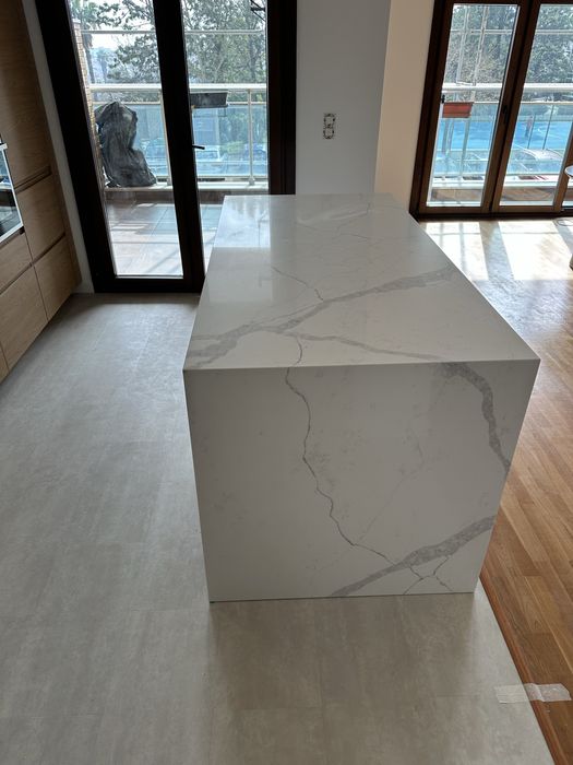 Ilha em marmore quartzo