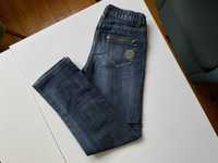 Wójcik jeansy dżinsy ciemne granatowe prosta nogawka r. 146