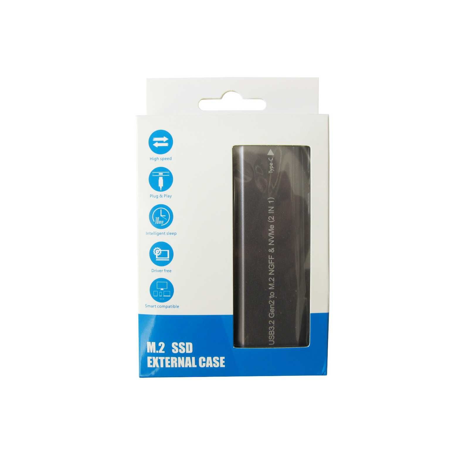 Кишеня Зовнішня DYNAMODE M.2 SSD NVME/SATA Combo USB3.1 GEN2 USB-C