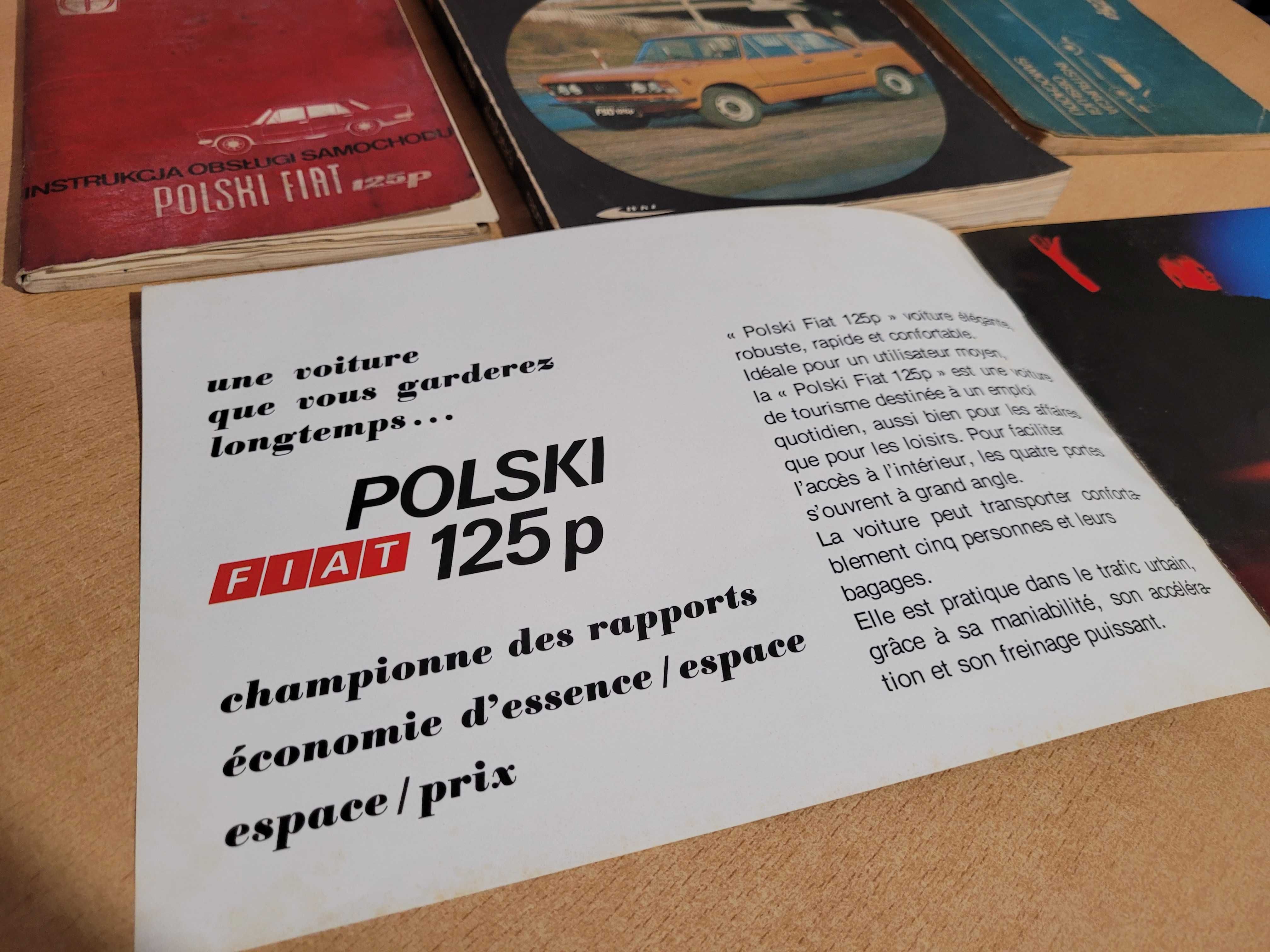 Fiat 125p 1300  schemat książki obsługi prospekt reklama