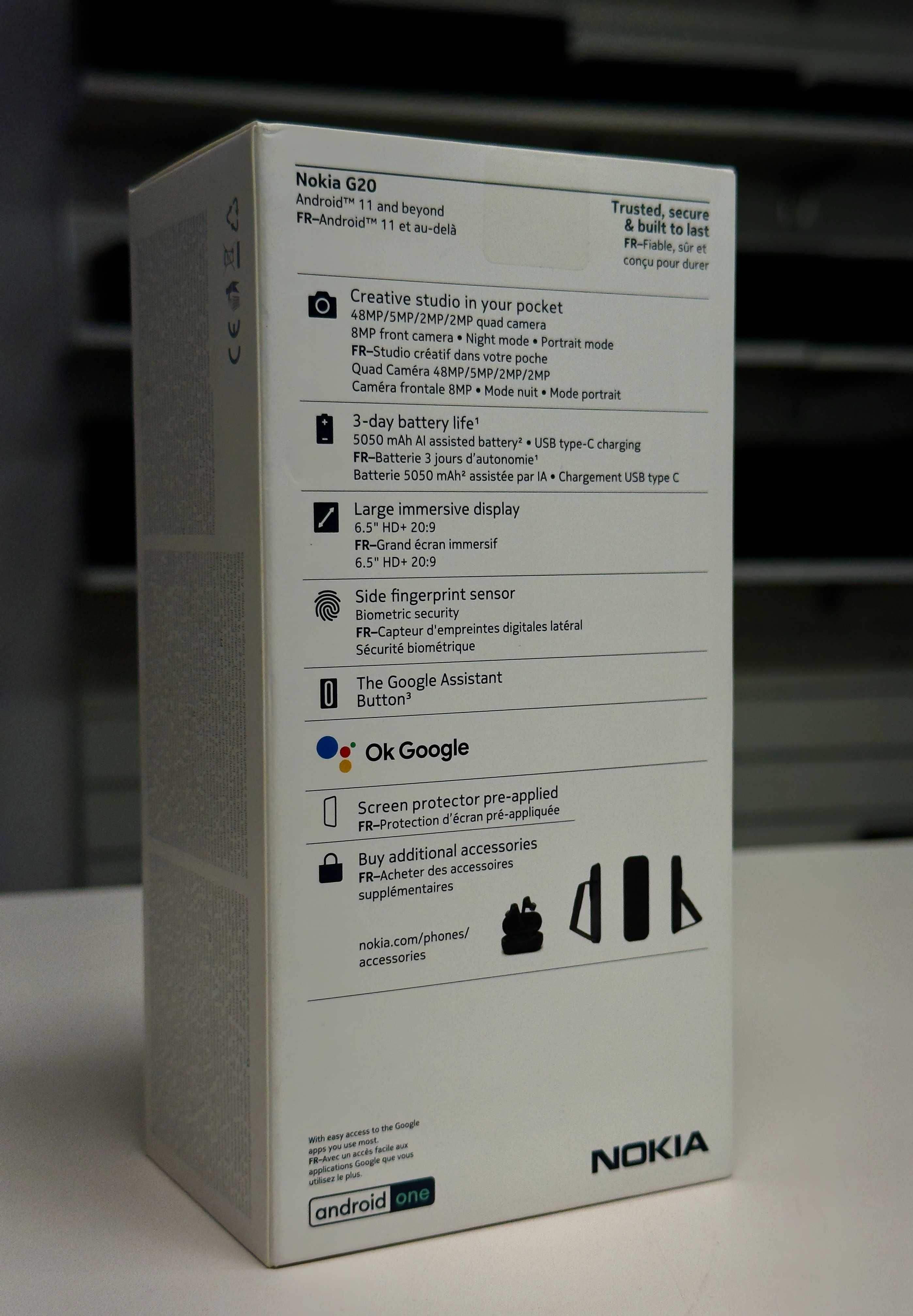 Nowy Smartfon Nokia G20 | 6,5" | 4/64 | 48MP | Rok Gwarancji! | Night