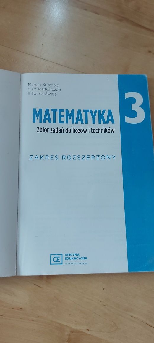 Sprzedam zbiór zadań z matematyki 3