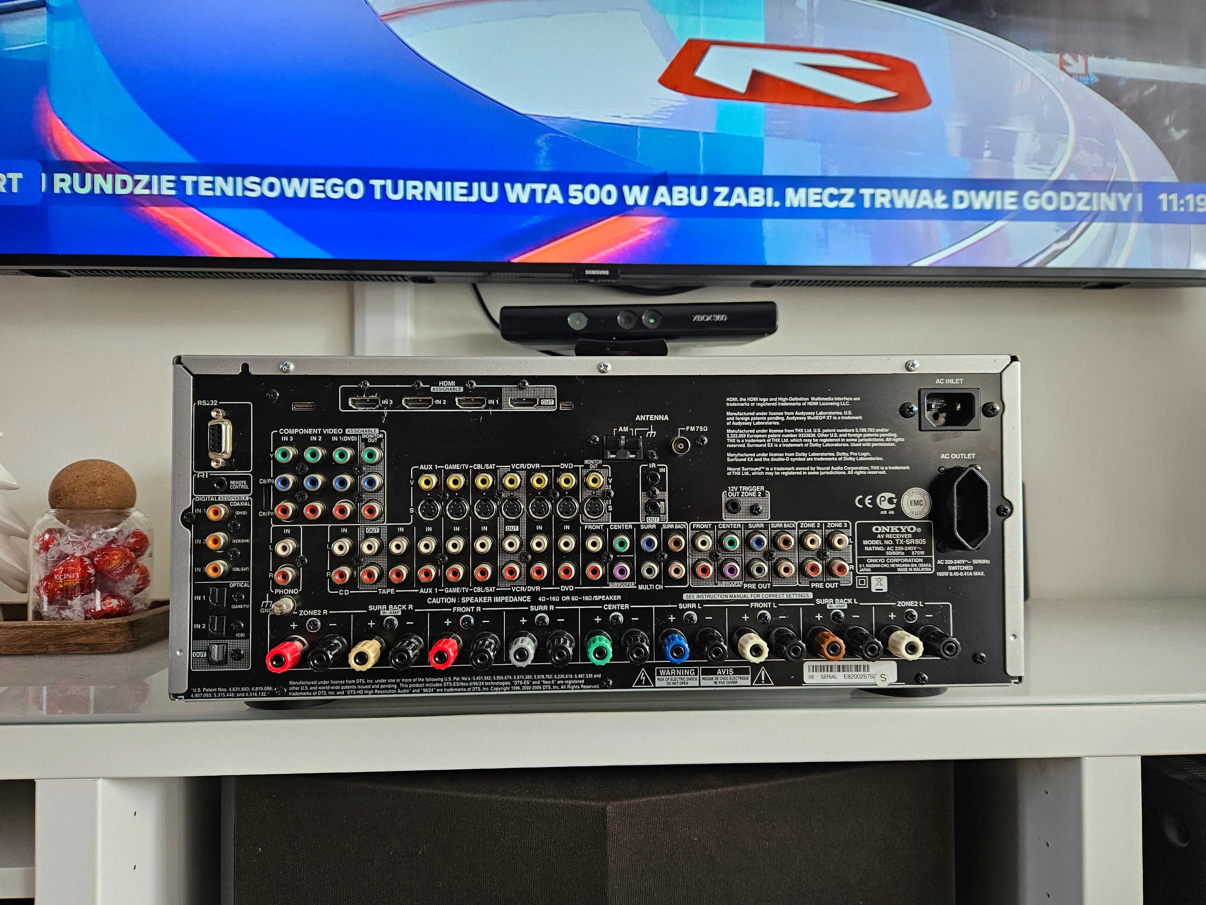 OKAZJA Amplituner wzmacniacz kino stereo Onkyo tx sr 805 bluetooth