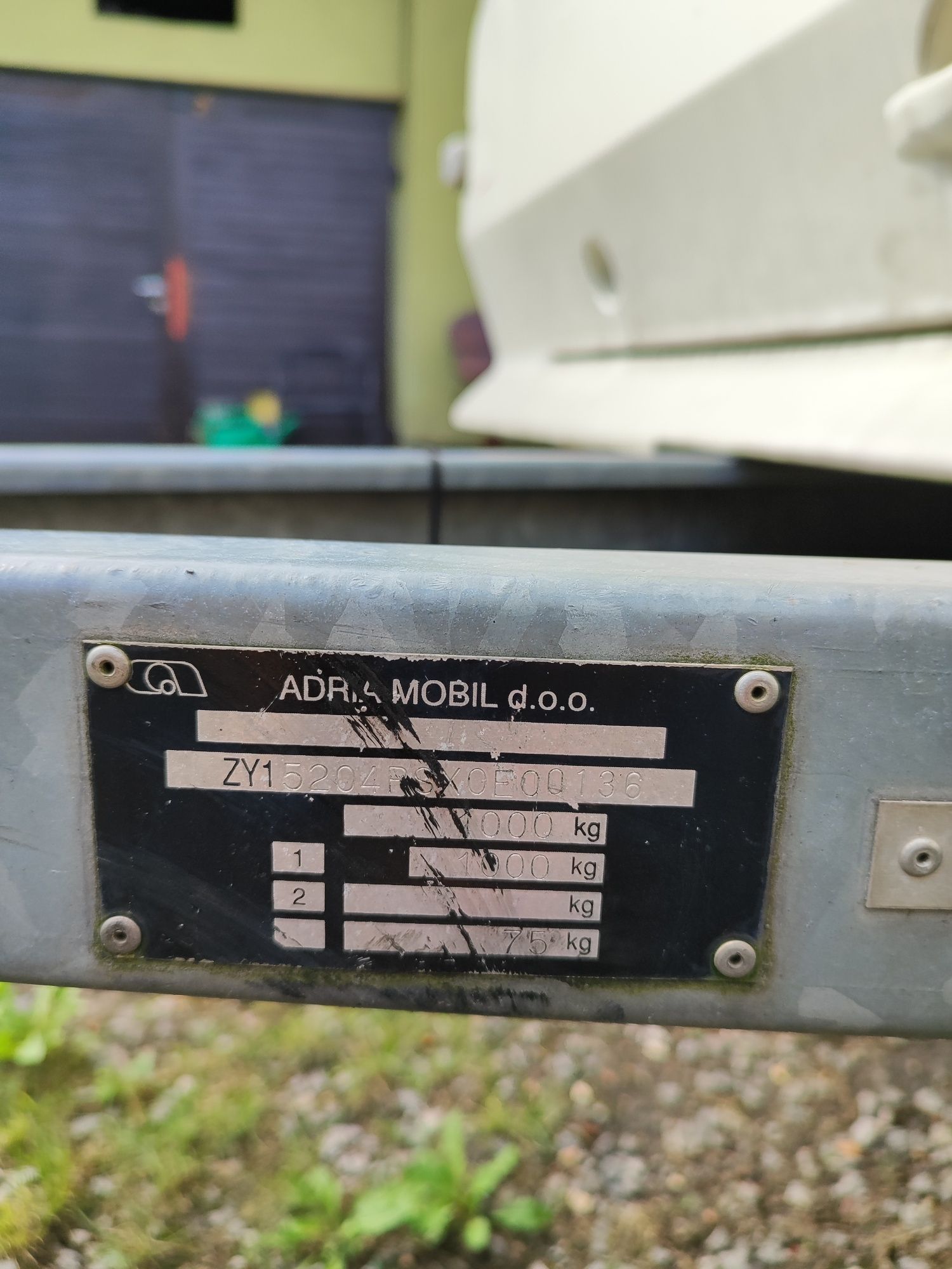 Sprzedam przyczepę Adria 432 DMC 1000 kg  1999