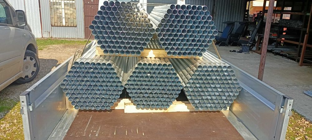 rury, słupki ogrodzeniowe ocynk.  I gat.  fi40 -TANIO-TRANSPORT GRATIS