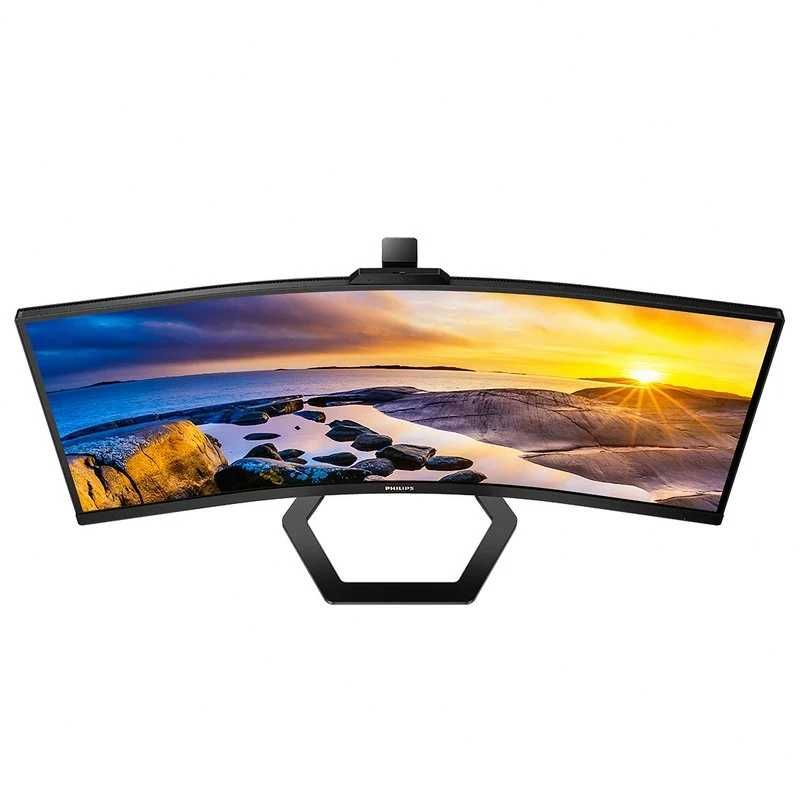 Monitor PHILIPS 34′ 2K WQHD VA 100Hz c/ Webcam Noise Cancelling Coluna