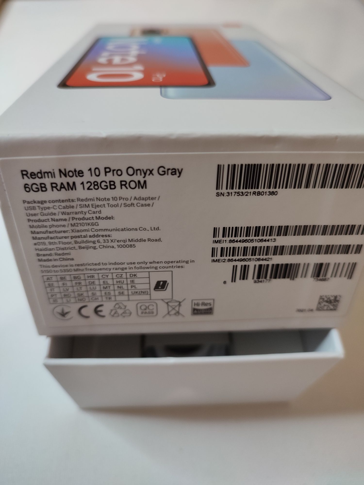 Xiaomi redmi note 10 Pro, 6+5/128Gb, NFC