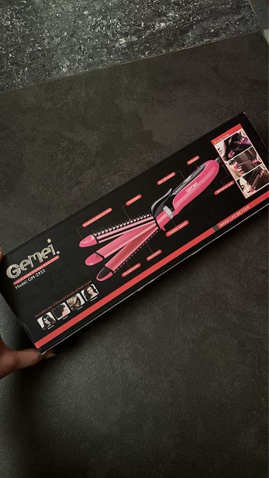 Плойка для волос Gemei выпрямитель 3в1 и гофре стайлер для волосся 3в1