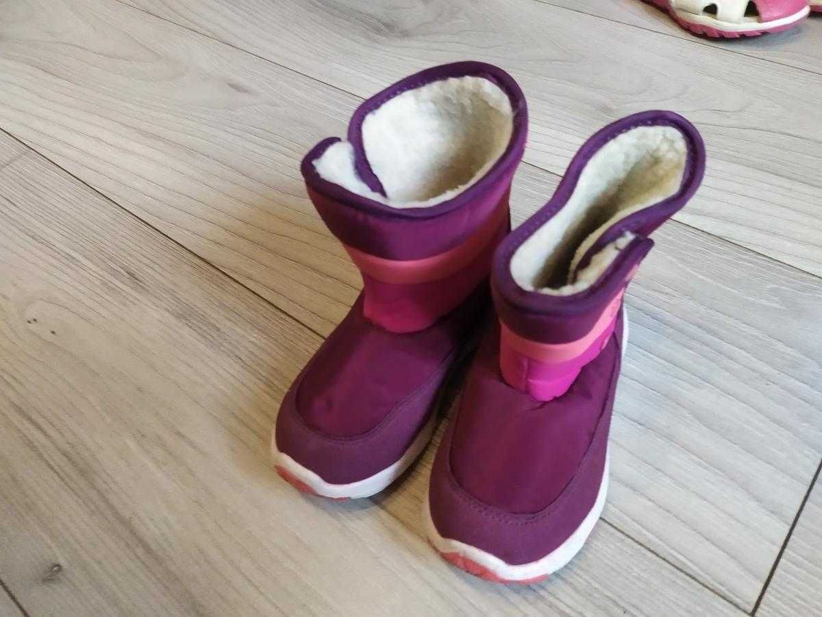 Buty Buciki zimowe dla dziewczynki z kożuszkiem rozmiar 25