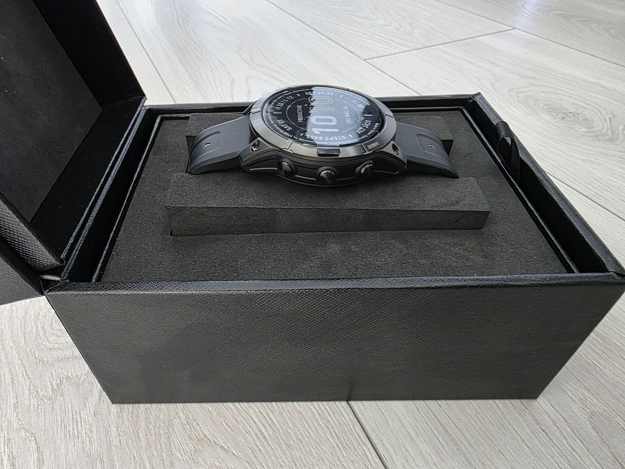 Garmin Fenix 7X Solar Sapphire Carbon gray Titanium DLC  - jak nowy