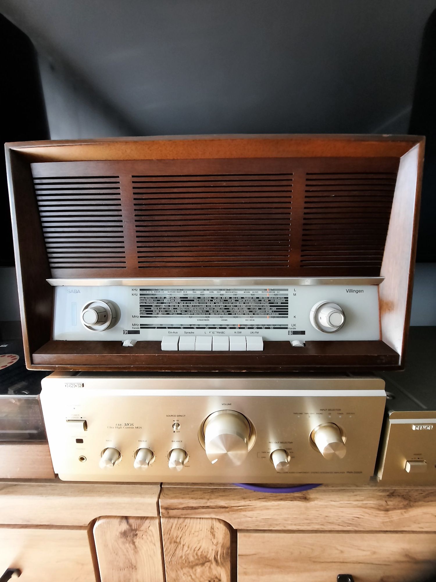 Radio lampowe (amplituner) Vintage Saba Villingen.