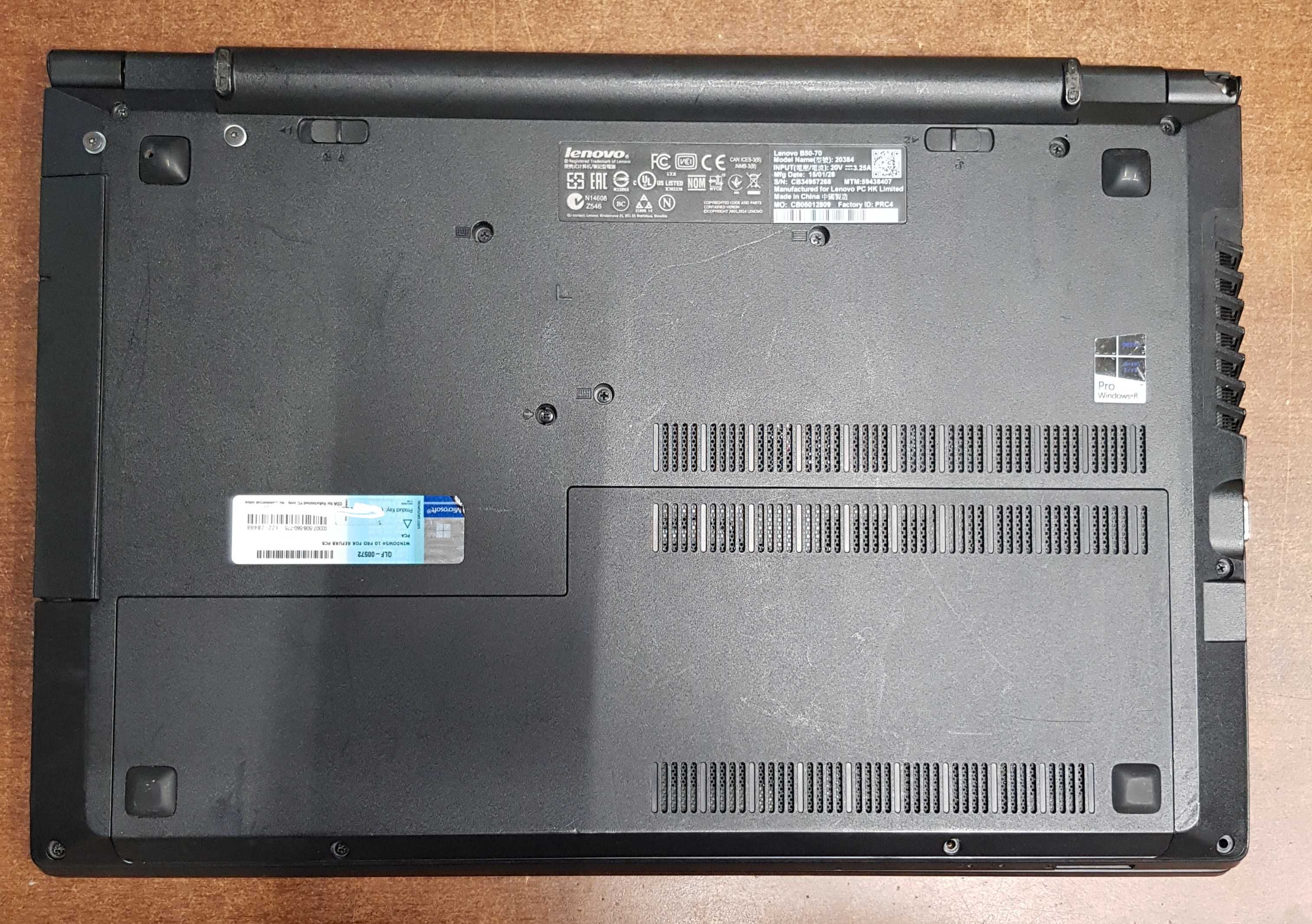Laptop LENOVO B50-70 - Intel Core i5-4210U - 12GB RAM - Windows 10