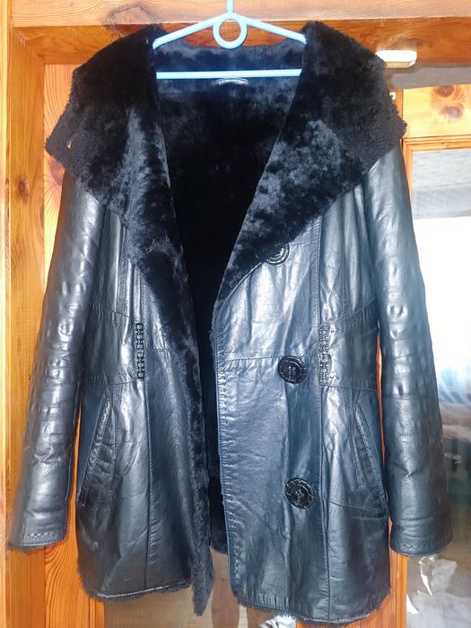 Дубленка кожа мех овчина натуральная 44р.