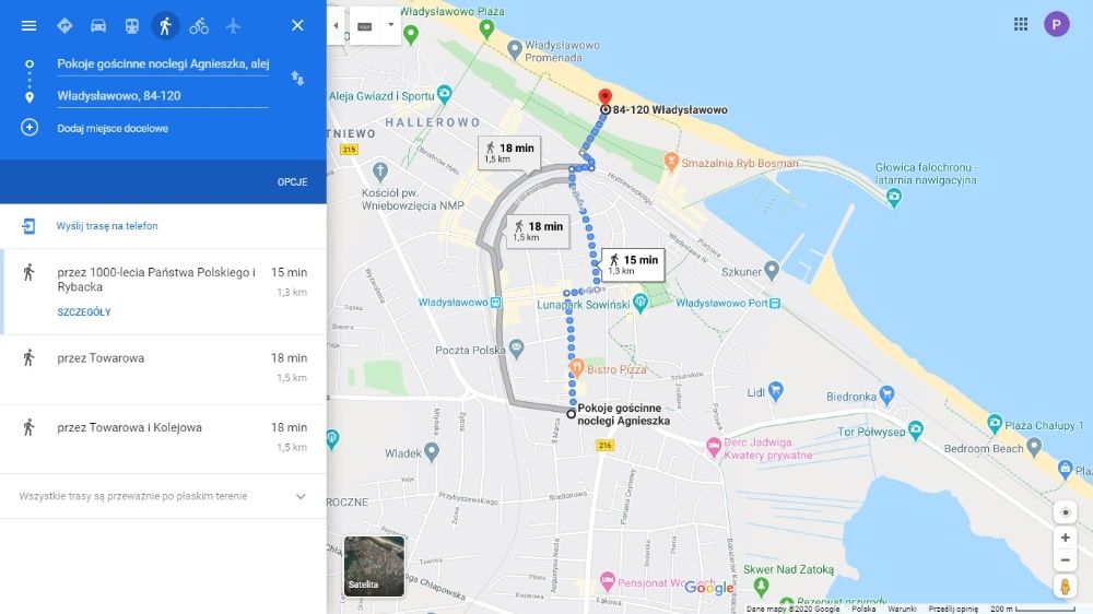 26.07 do 4.08 pokój z łazienką  5 min od PKP, 15 min pieszo do plaży
