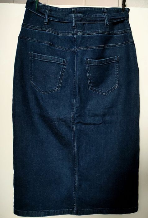 Dżinsowa Spódnica z paskiem