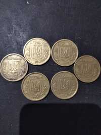 Монеты Украины номиналом 1 грн и 50 коп