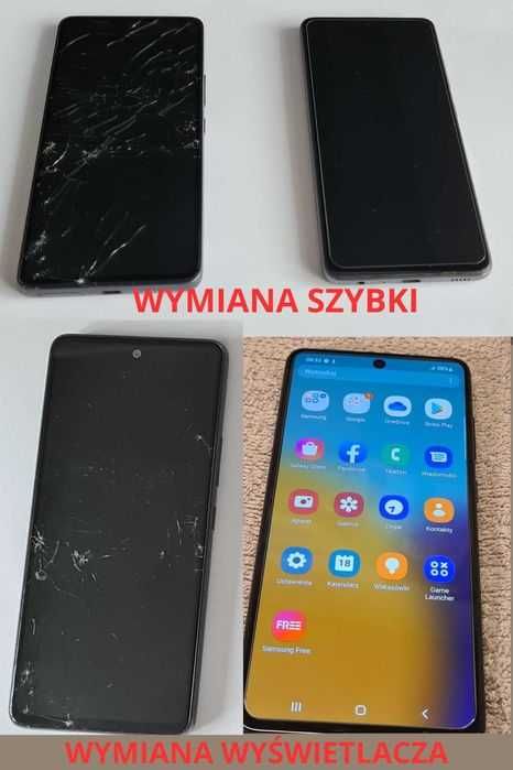 Wyświetlacz szybka złącze wymiana napraw telefon smartfon serwis dotyk