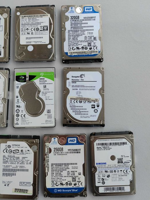 Лот жестких дисков 10 штук 2.5 sata