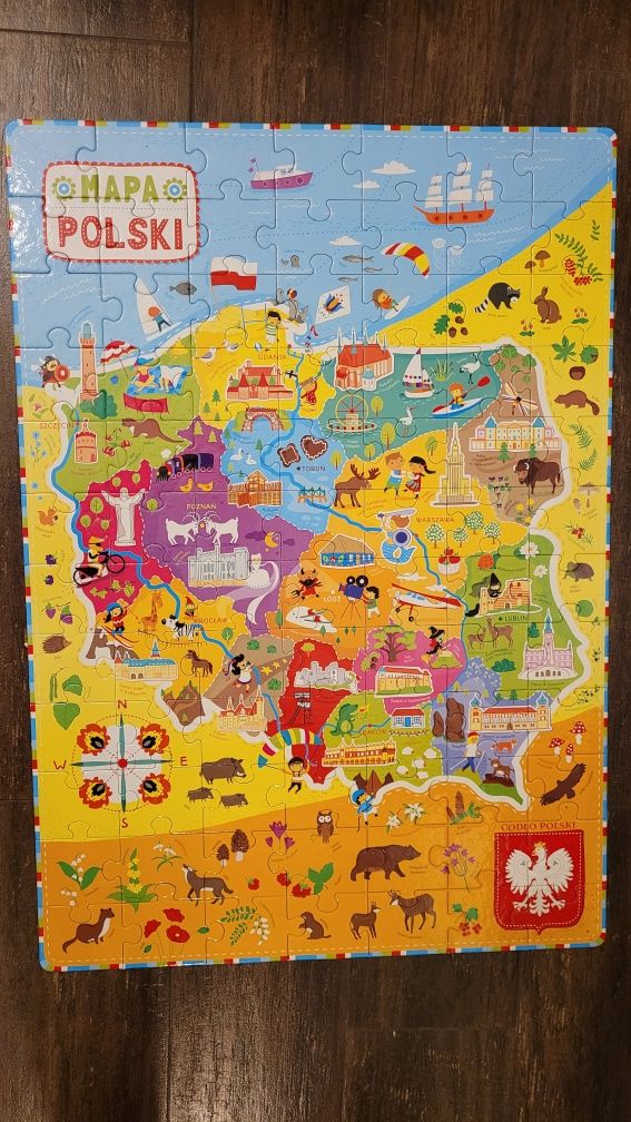 Puzzle Czuczu mapa Polski jak nowe