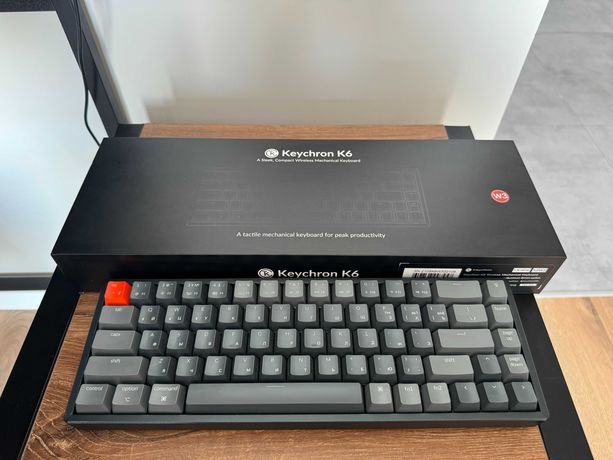 Клавіатура механічна Keychron K6 Aluminum Frame RGB + підставка