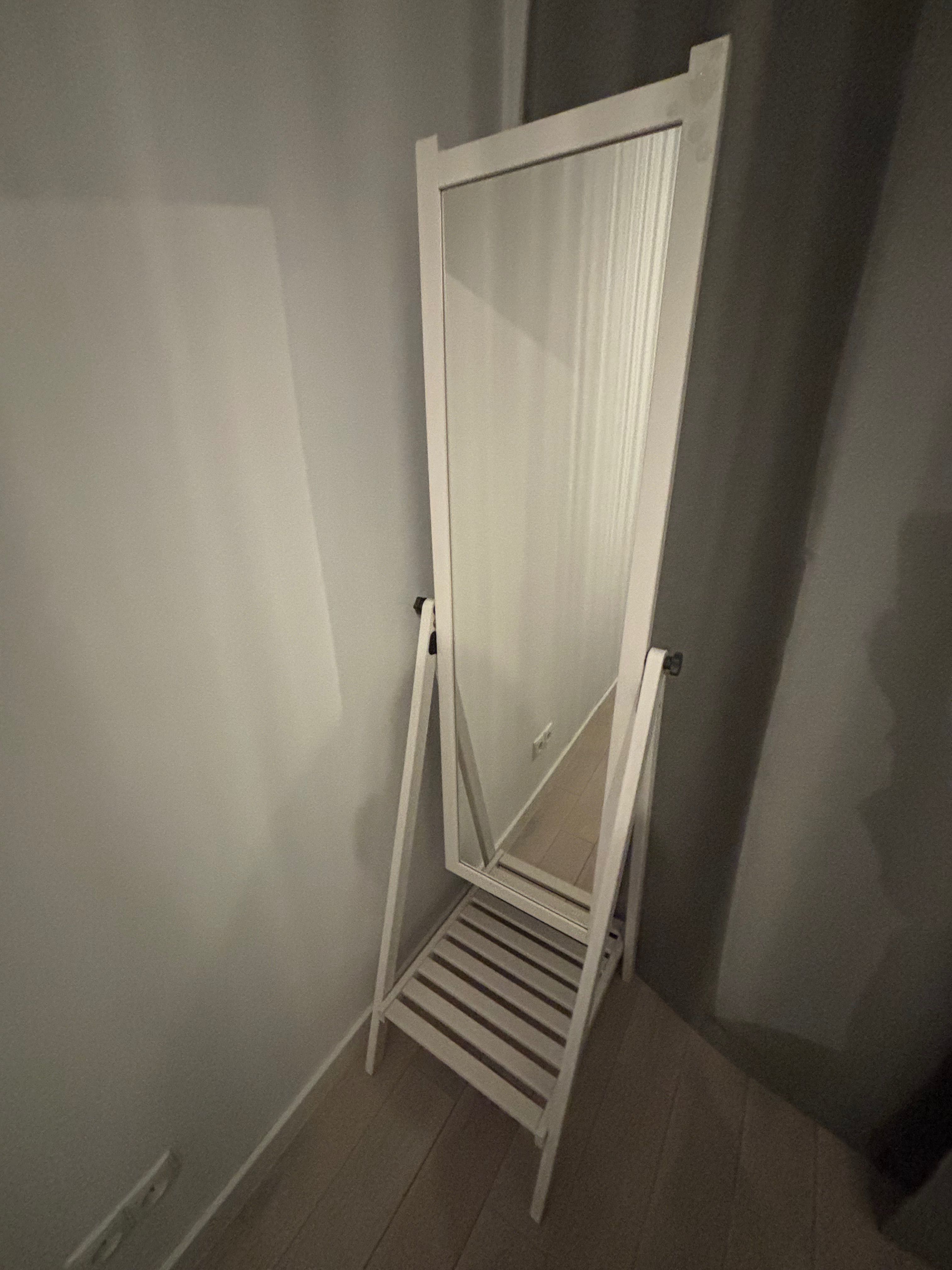 Ikea isfjorden białe lustro stojące