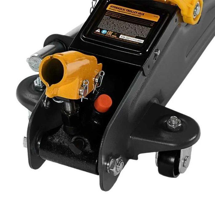 Домкрат гідравлічний підкатний з фіксатором Denzel (2 т, 135-340 мм)