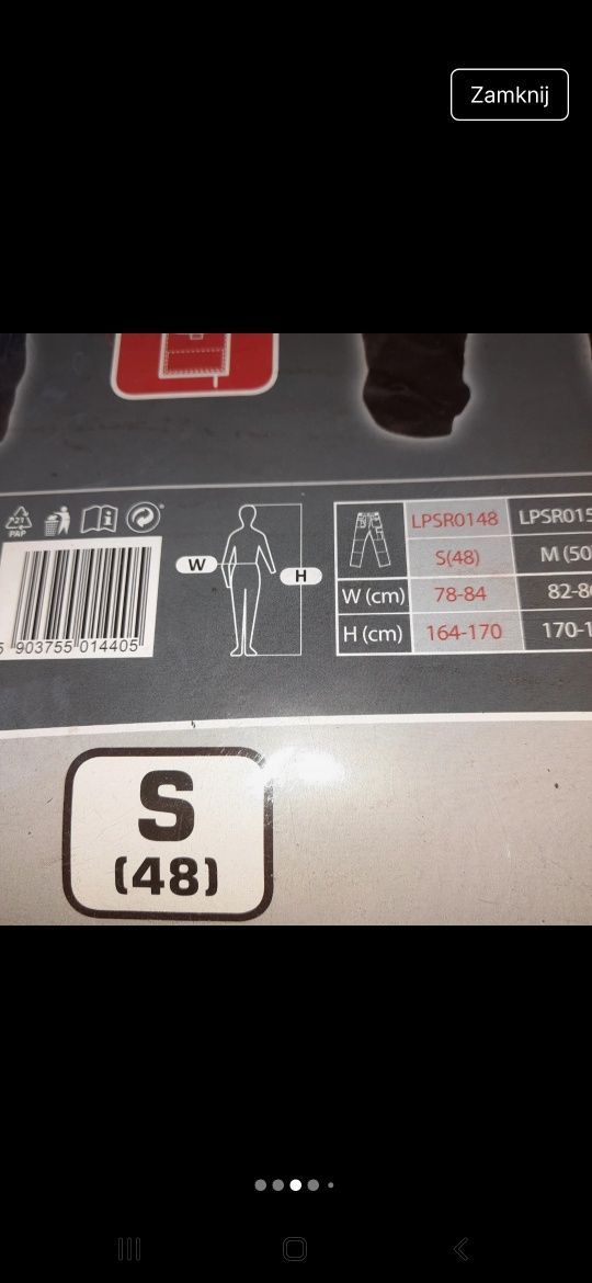 Spodnie i bluza robocza lahti pro s48
