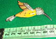 Alfinete / Pregadeira Pássaro Amarelo