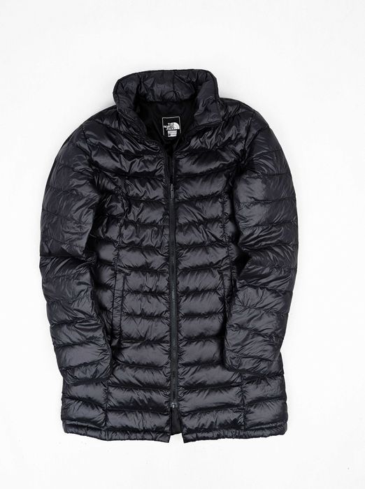 The North Face czarna kurtka płaszcz puchowy M logo